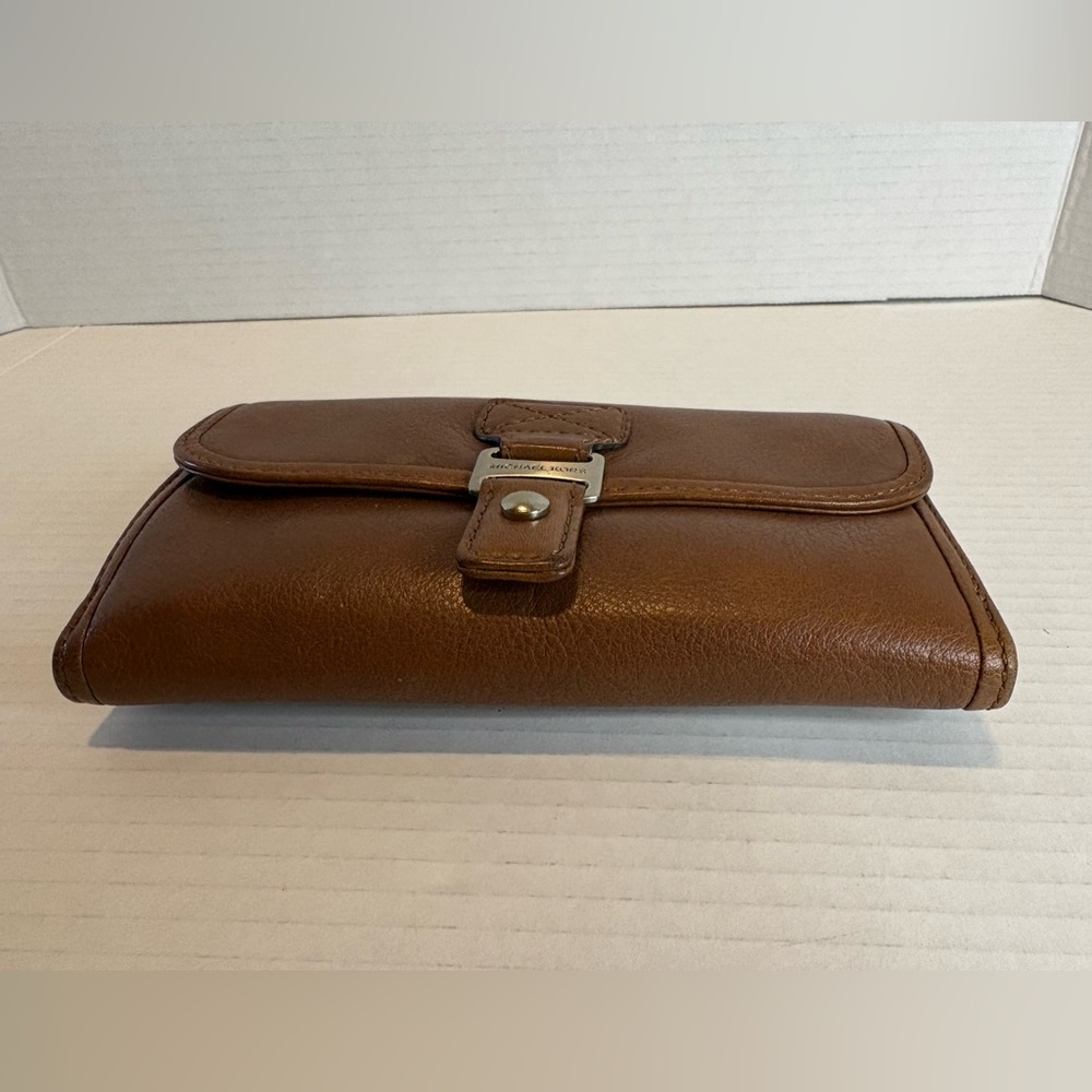 Michael Kors Tan Leather Snap-Closure Continental Wallet - Picture 6 of 7